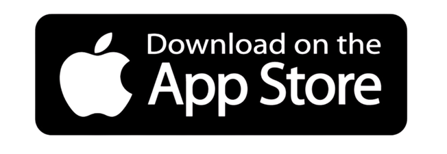 Imagem da plataforma App Store, com logo branco da maçã mordida da Apple, fundo preto e texto Baixar na App Store em branco